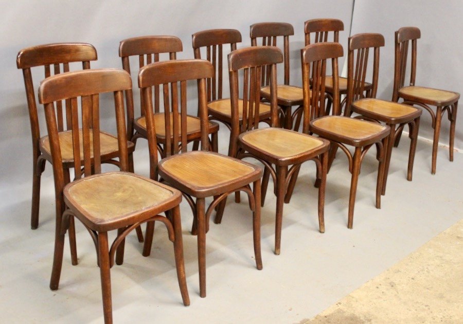 Suite De 11 Chaises De Bistrot De Style Baumann-photo-4