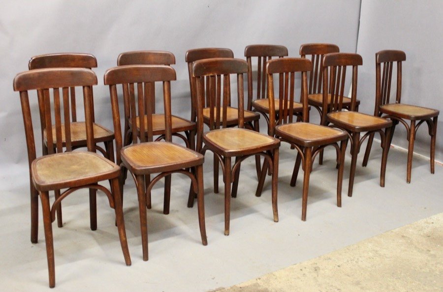 Suite De 11 Chaises De Bistrot De Style Baumann-photo-1