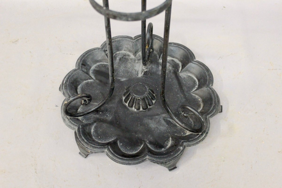 Wrought Iron Coat Rack And Umbrella Stand-photo-2