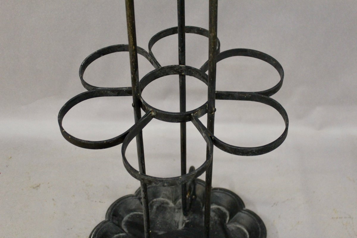 Wrought Iron Coat Rack And Umbrella Stand-photo-3