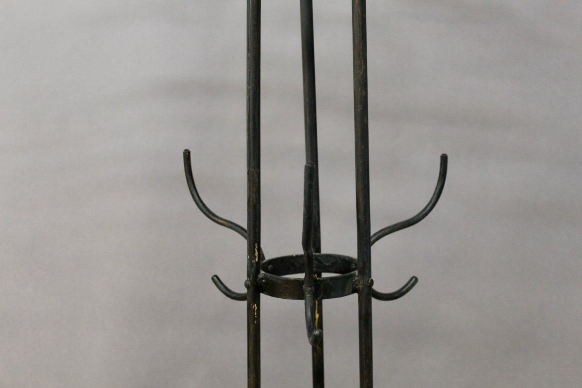 Wrought Iron Coat Rack And Umbrella Stand-photo-4