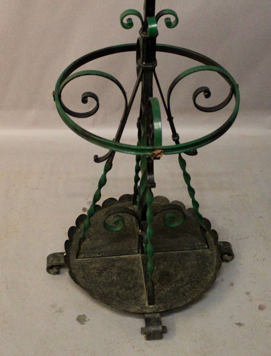 Porte Manteau Et Porte Parapluie En Fer Forgé Polychrome -photo-3