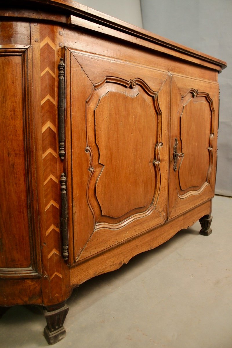 Walnut Buffet With Pull Handle 18th Century East Of France-photo-2