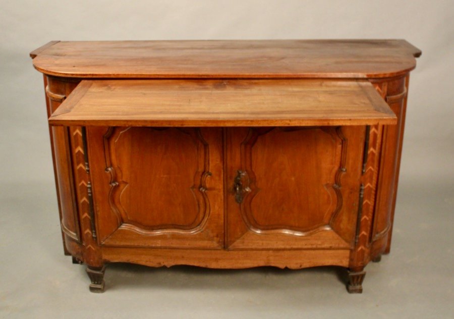 Walnut Buffet With Pull Handle 18th Century East Of France-photo-4