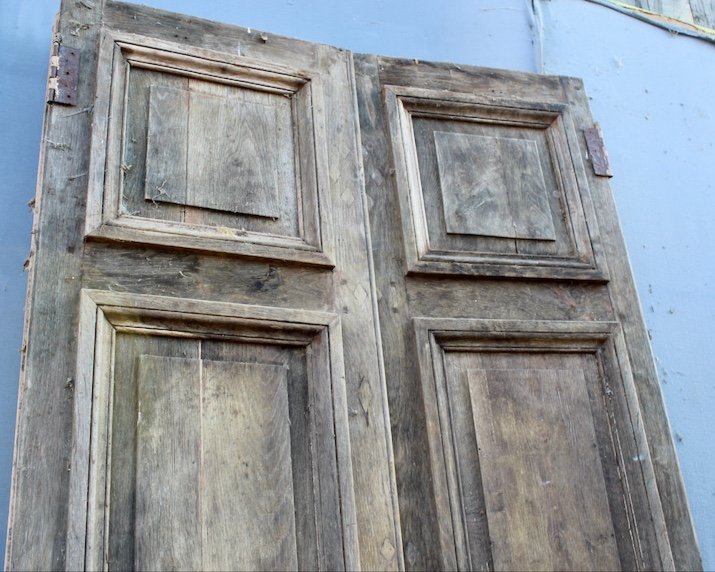 Important Pair Of Nineteenth Oak Landing Doors-photo-4