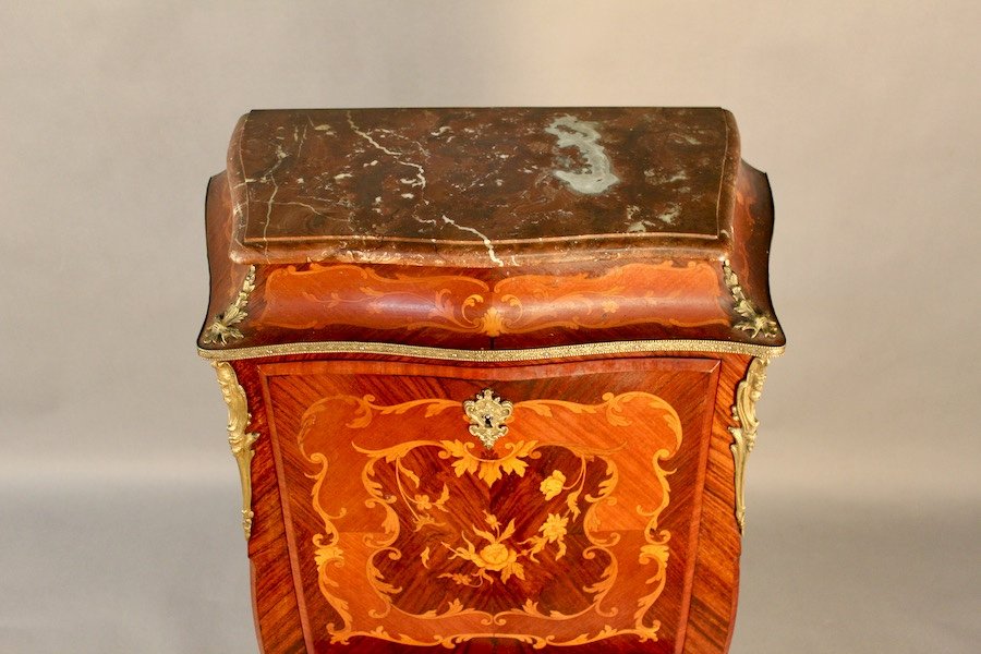 Secrétaire Marqueté Galbé De Style Louis XV-photo-4