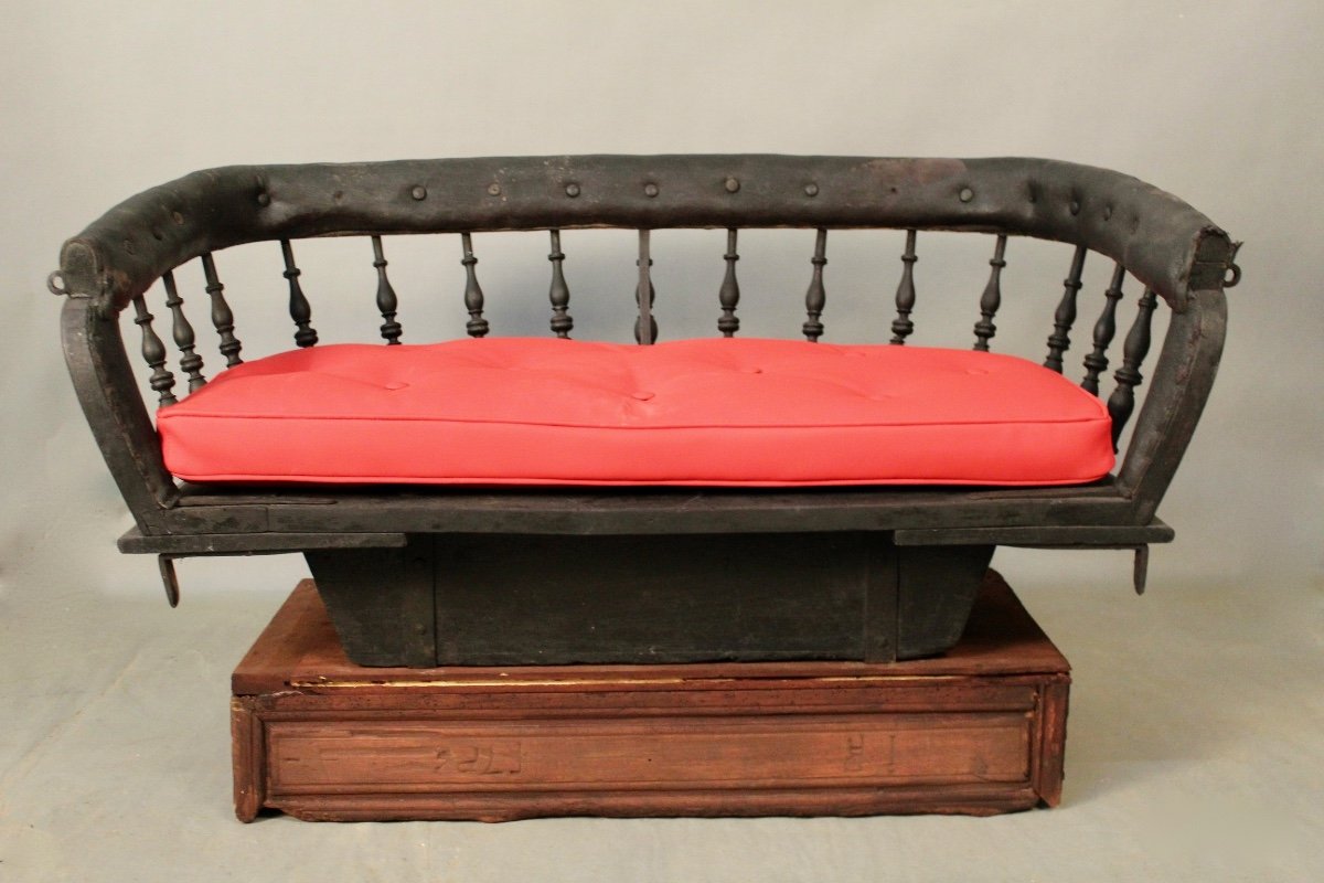 Napoleon III Carriage Seat Mounted In Bench-photo-2