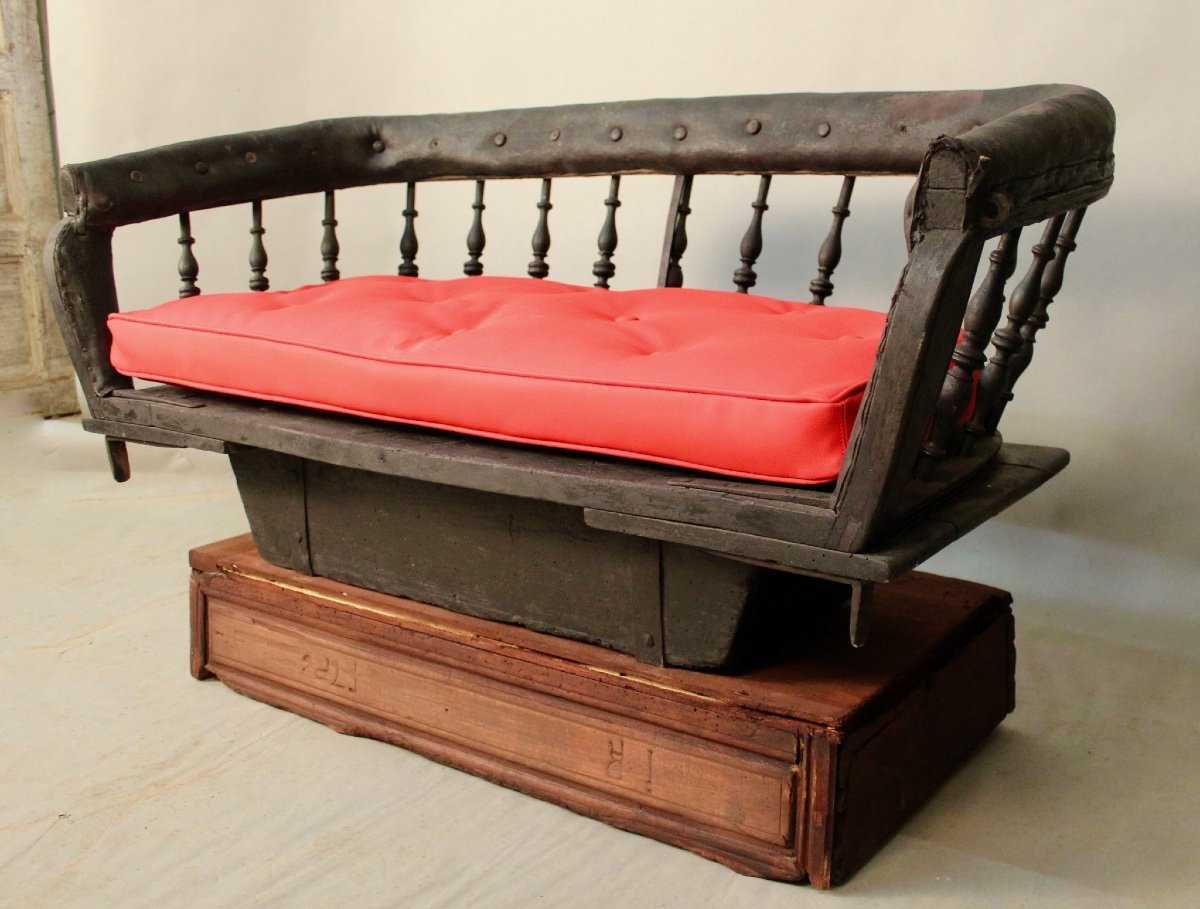 Napoleon III Carriage Seat Mounted In Bench-photo-3