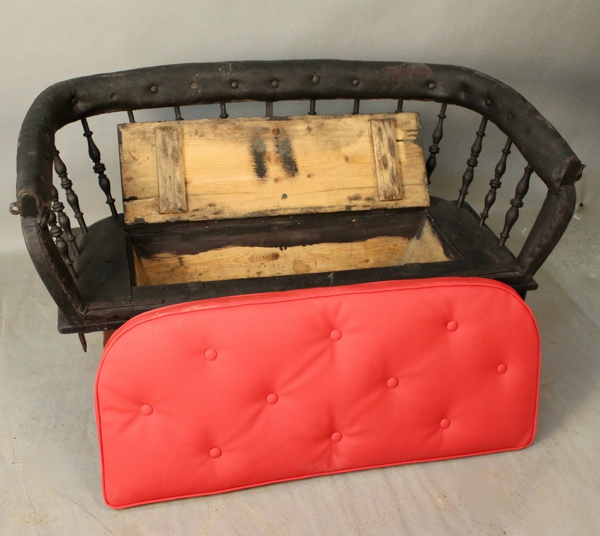 Napoleon III Carriage Seat Mounted In Bench-photo-1