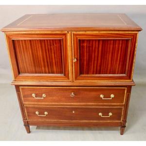 Mahogany Commode/storage Unit 1900 Louis XVI Style