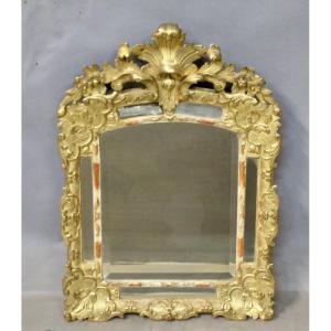 Miroir à Réserves En Bois Doré, Style Louis XIV