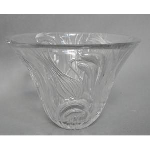 Vase Art Nouveau En Cristal Taillé