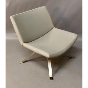 Fauteuil Design Dessus Skai Gris Clair Kesterport