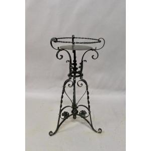 Wrought Iron Planter On Tripod Stand