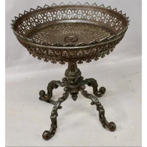 Large Cast Iron Planter With A Large Openwork Basin