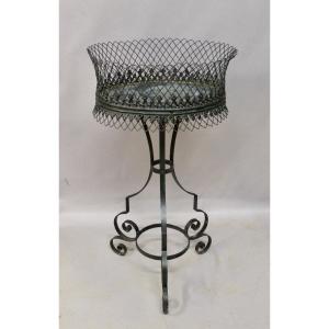 Wrought Iron Planter On Stand