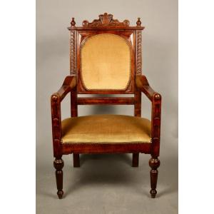 Important Mahogany Office Chair 