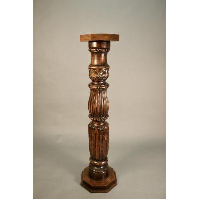 Column Bolster Richly Carved