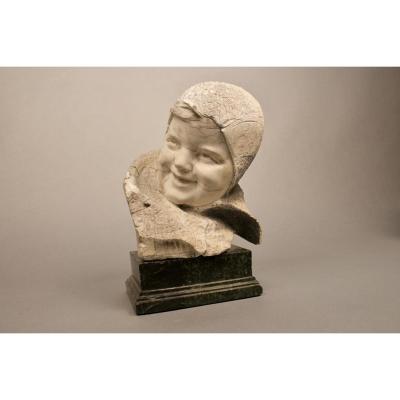 Stone Child Head