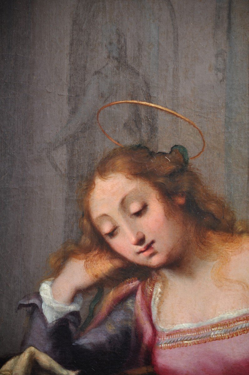 Attributed To Alessandro Casolani (1552 - 1607) Or To Ventura Sambeni, Mary Magdalene-photo-5