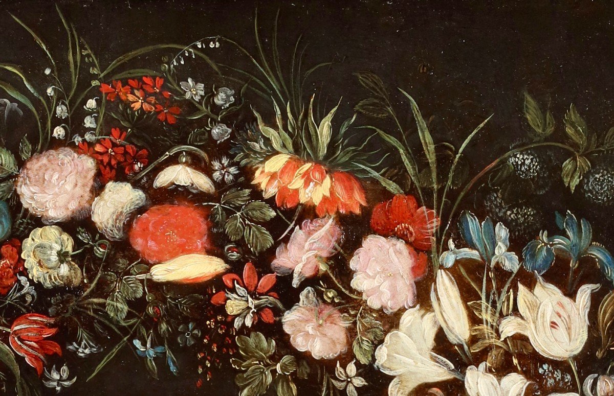 Workshop Of Jan Brueghel II (1601 - 1678), A Garland Surrounding The Virgin And Child-photo-7