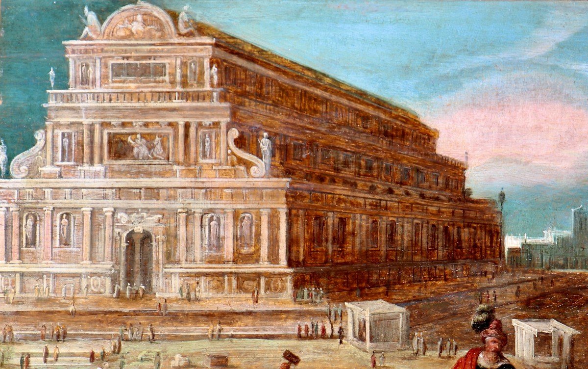 Flemish Follower Of Maerten Van Heemskerck, Circa 1610/1620, The Temple Of Ephesus-photo-5