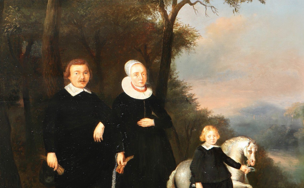 Attributed To Herman Doncker (1595 – Circa 1650/51), Family Portrait With A Small Pony-photo-3