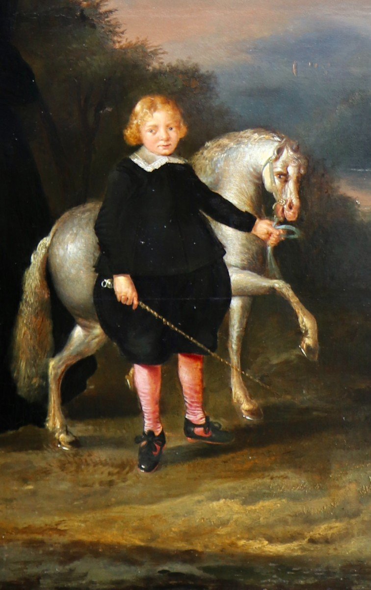 Attributed To Herman Doncker (1595 – Circa 1650/51), Family Portrait With A Small Pony-photo-6