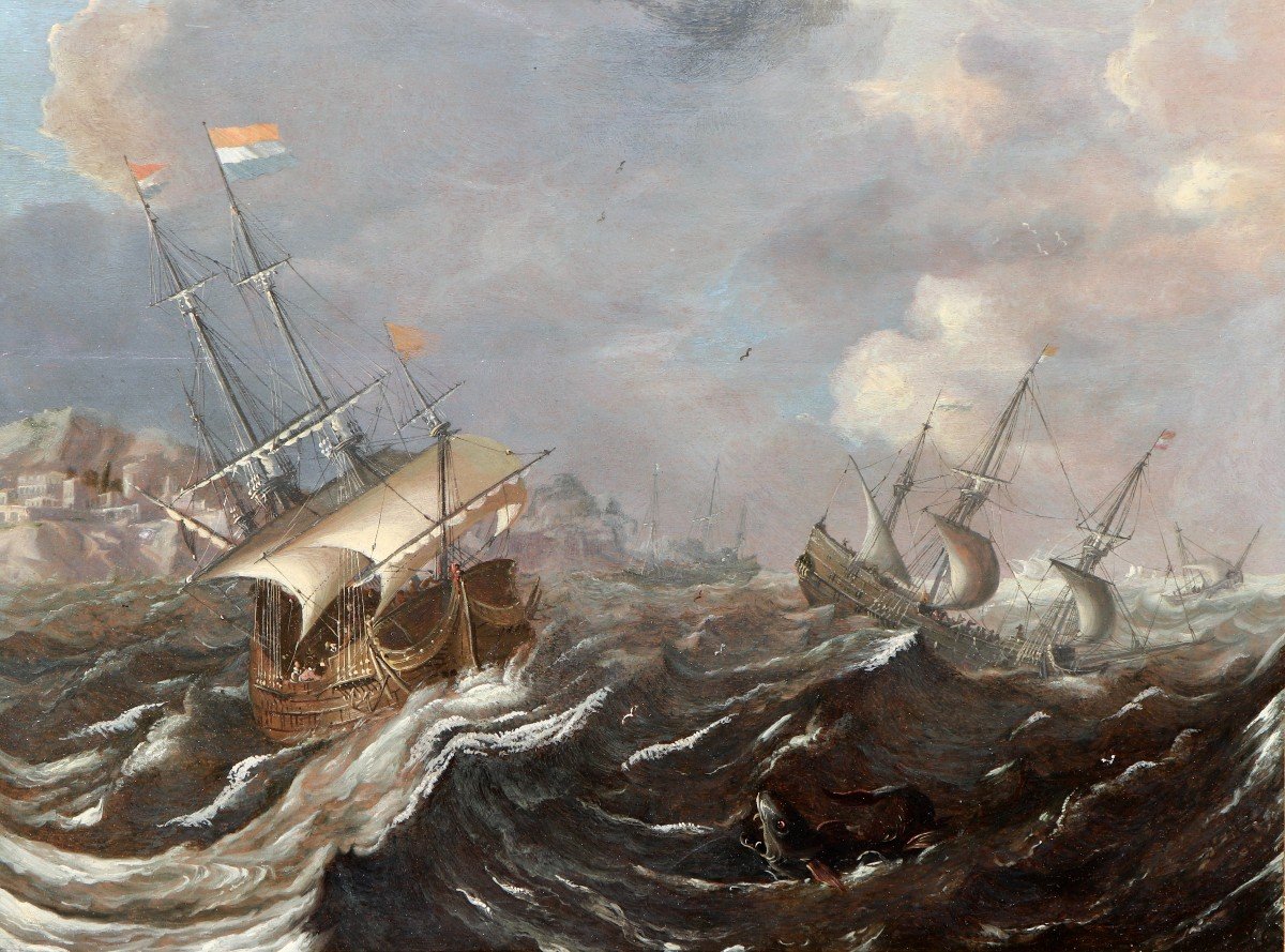 Andries Van Eertvelt (1590 - 1652), Ships In A Storm-photo-1