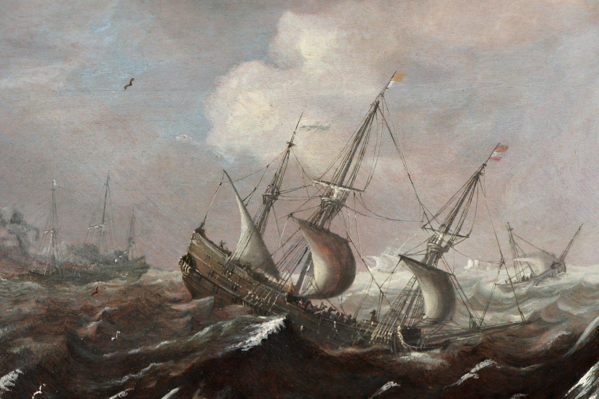 Andries Van Eertvelt (1590 - 1652), Ships In A Storm-photo-6