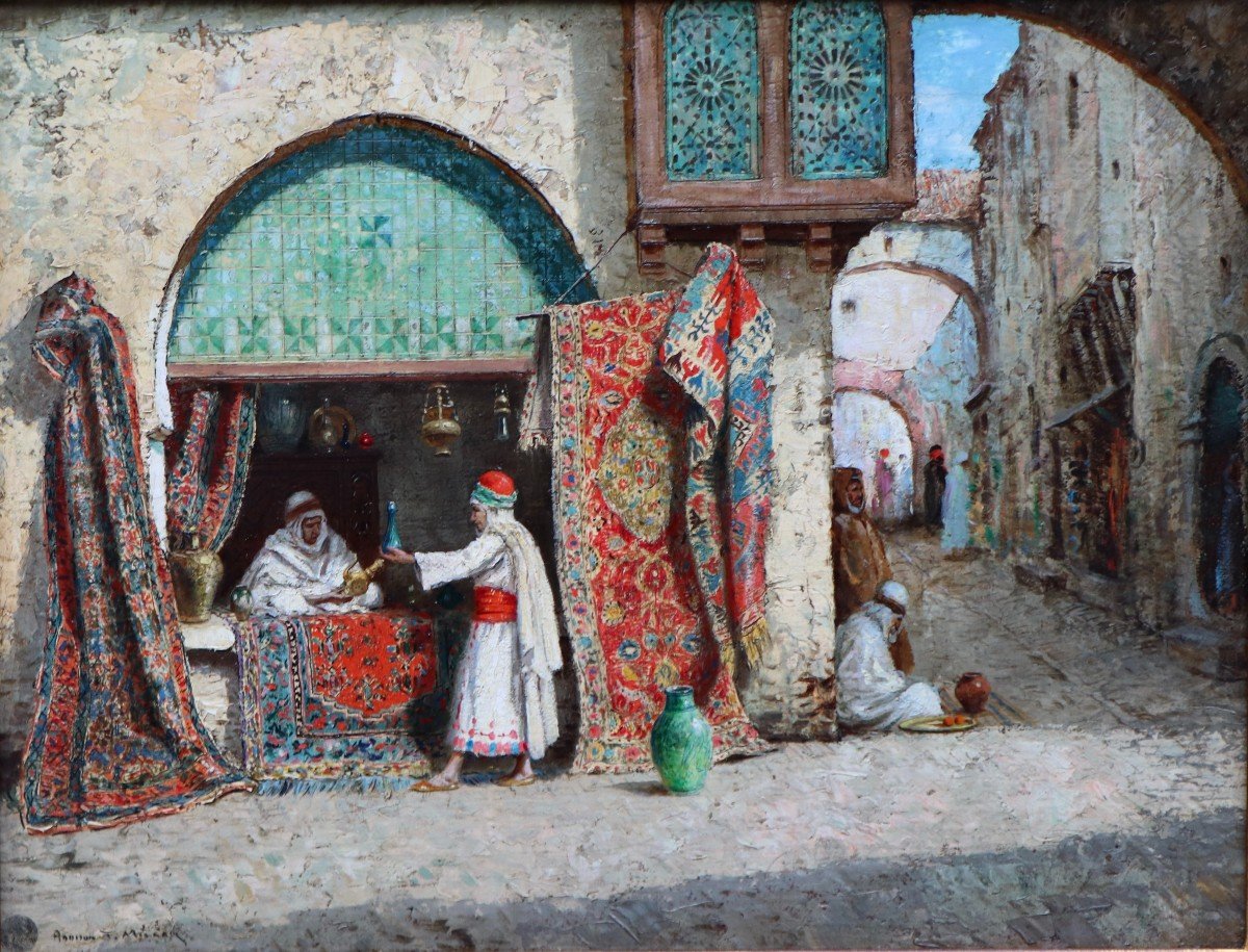 Addisson Thomas Millar (1860 - 1913), Une vue dans le Bazar d'Alger (1911)-photo-1