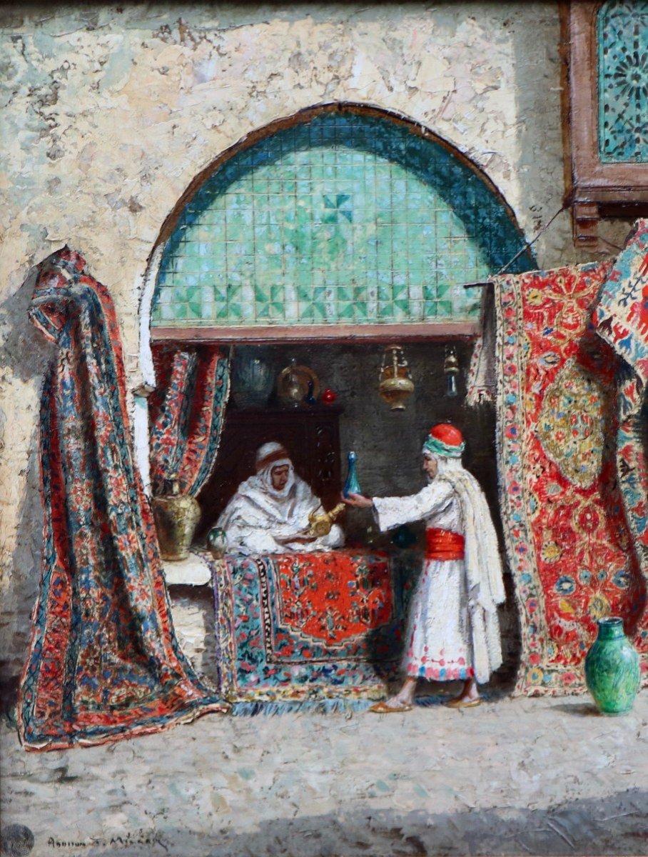 Addisson Thomas Millar (1860 - 1913), Une vue dans le Bazar d'Alger (1911)-photo-2