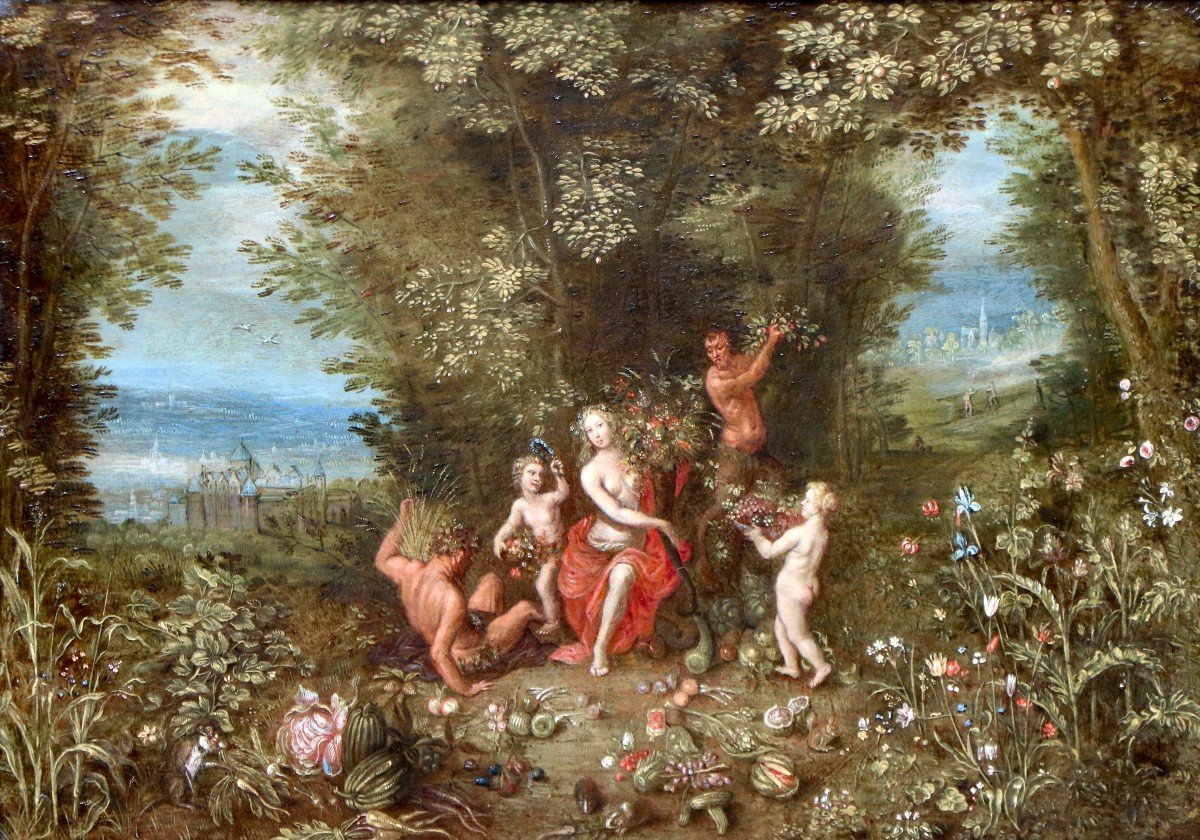 Attributed To Jan Van Kessel The Elder (1626 - 1679), Allegory Of The Earth-photo-1