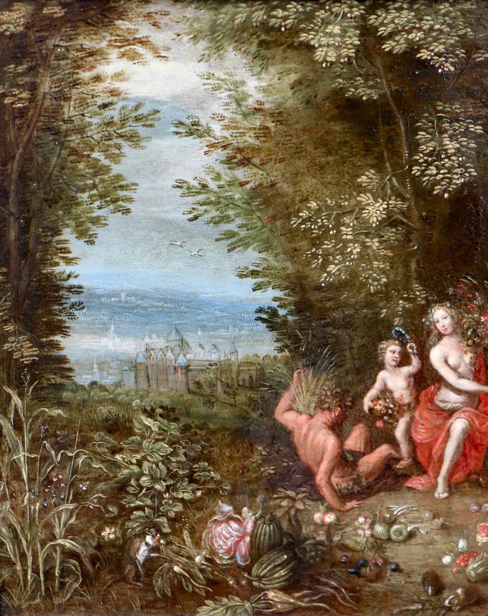 Attributed To Jan Van Kessel The Elder (1626 - 1679), Allegory Of The Earth-photo-2