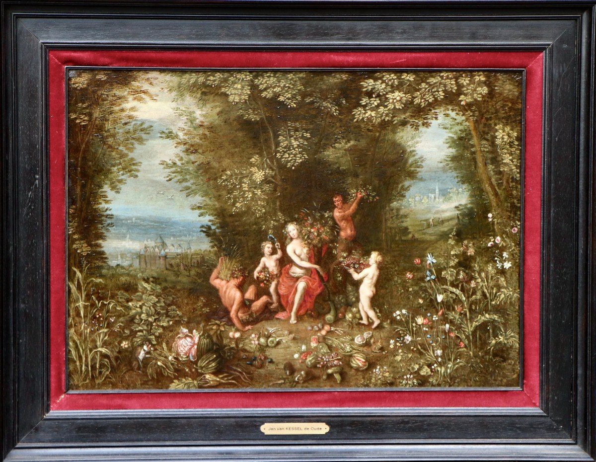 Attribué à Jan van Kessel l'Ancien (1626 - 1679), Allégorie de la Terre