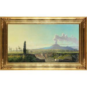 Niels Fristup (1837 - 1909), Pompeii And Mount Vesuvius