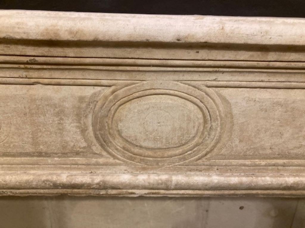 Limestone Fireplace, 19th Century-photo-3