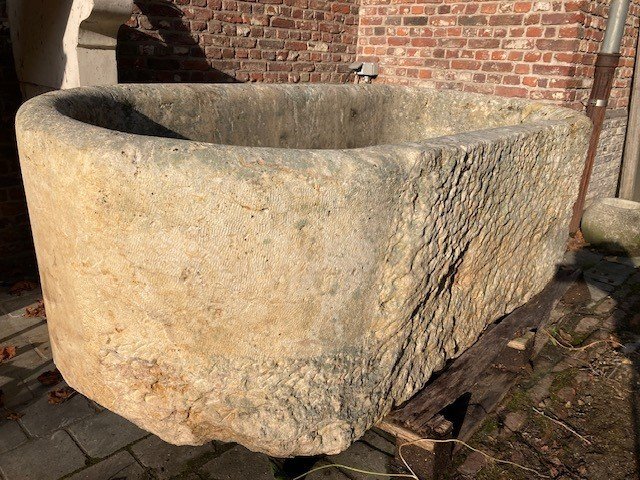 Stone Bathtub, With 2 Carved Head Rests-photo-2