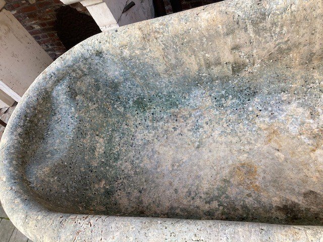 Stone Bathtub, With 2 Carved Head Rests-photo-4