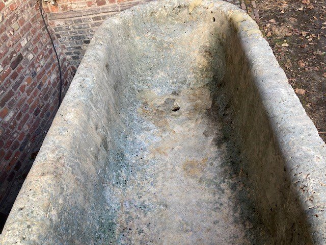 Stone Bathtub, With 2 Carved Head Rests-photo-3