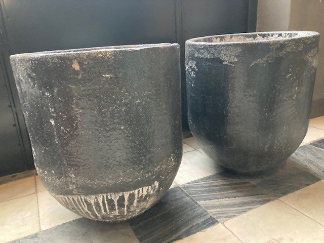 Pair Of Foundry Ceramic Jars -photo-2