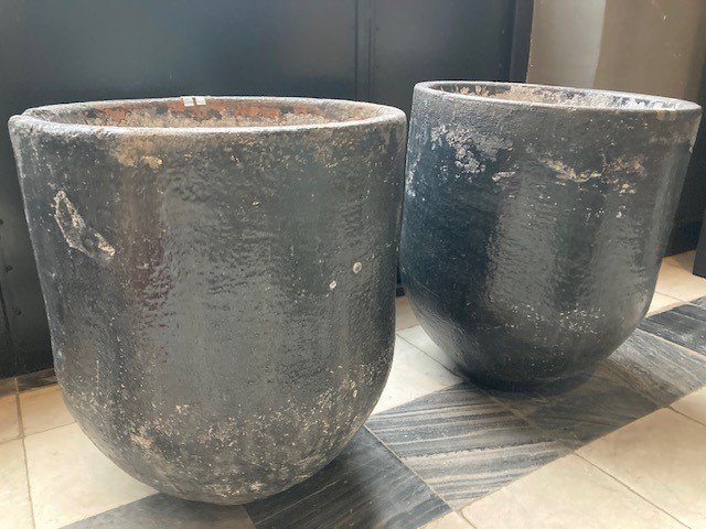 Pair Of Foundry Ceramic Jars -photo-1