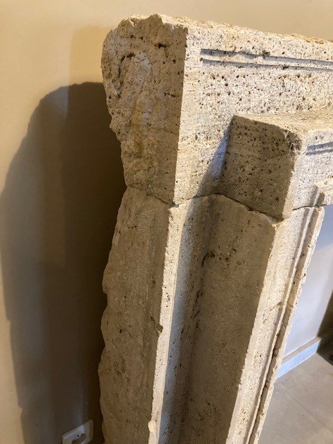 19th Century Italian Travertine Fireplace-photo-1