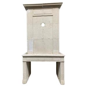 Limestone Trumeau Fireplace