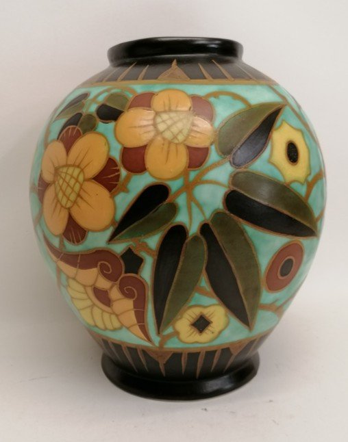 Vase Keramis - " Les Marronniers " - Art Déco – 1934 – Catteau – Boch Frères – Modèle D.1847 