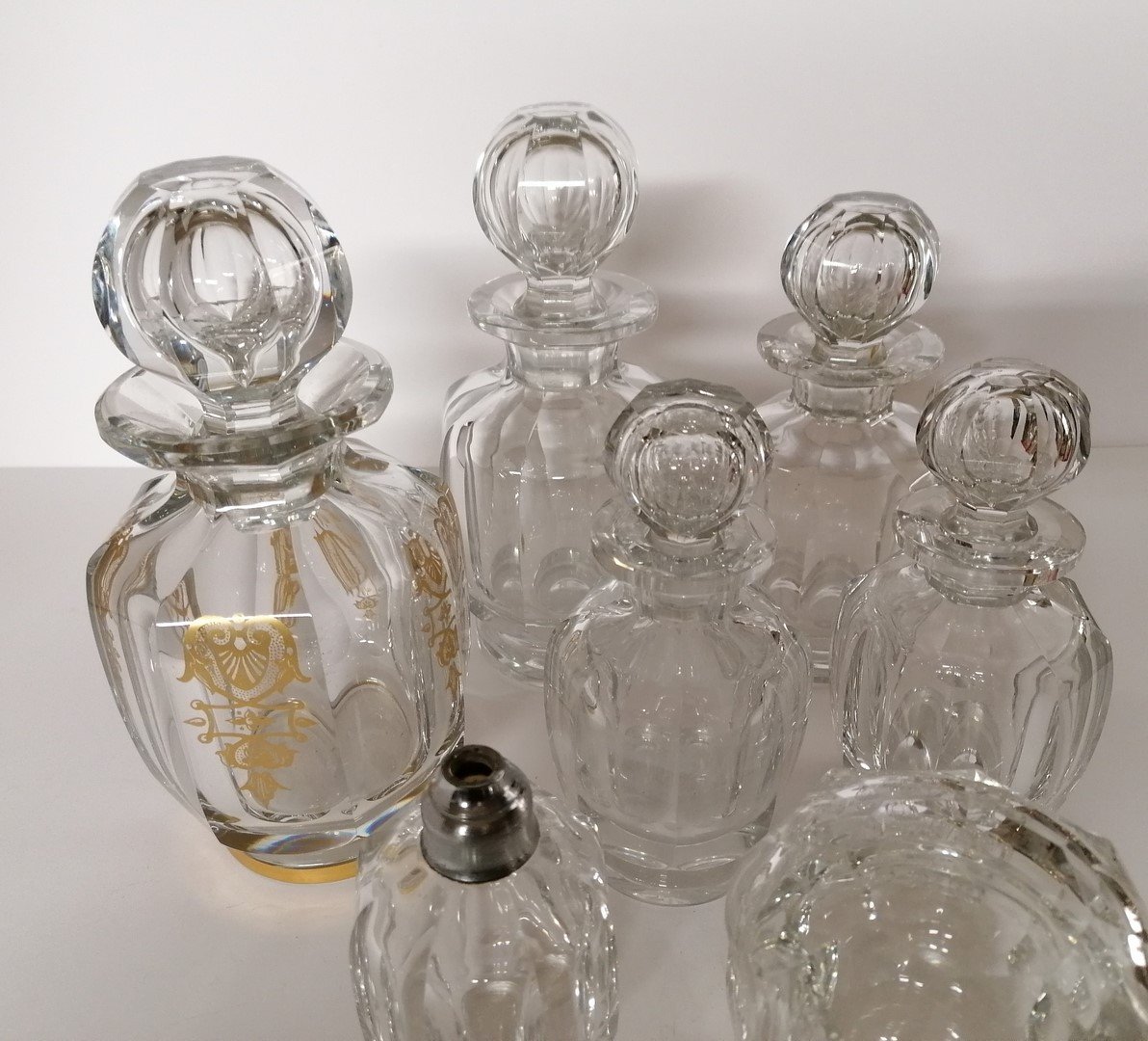 Baccarat - Malmaison - 5 Bottles - 1 Powder Compact - 1 Spray - Crystal -photo-5