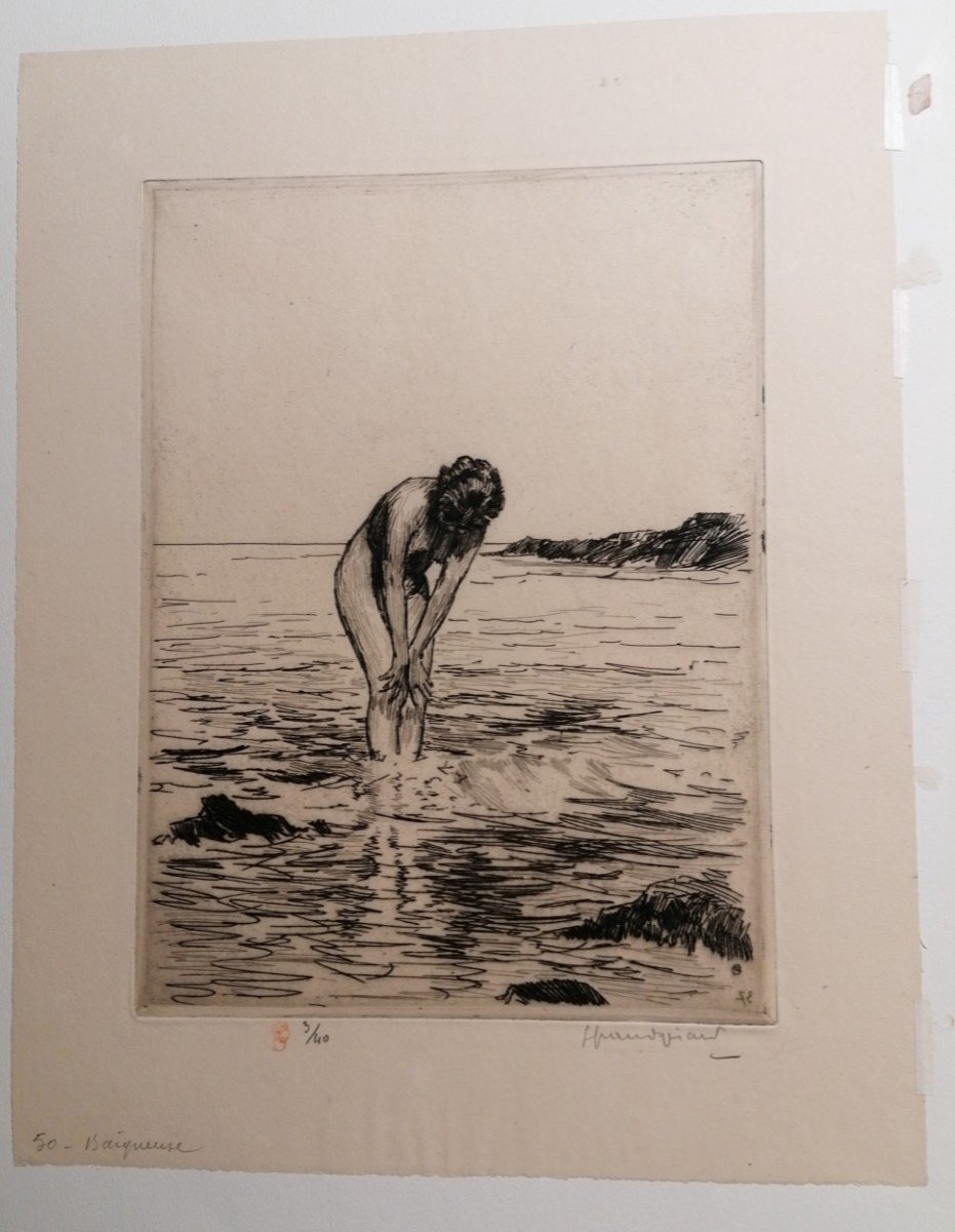 M. Grandgerard – Etching – 20th Century Engraving – No. 50 – Edition No. 3 Of 40 Copies-photo-1