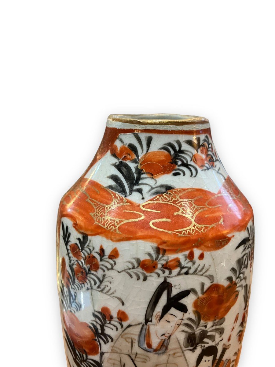 Pair Of Porcelain Vases From Kutani Japan XIXth-photo-3