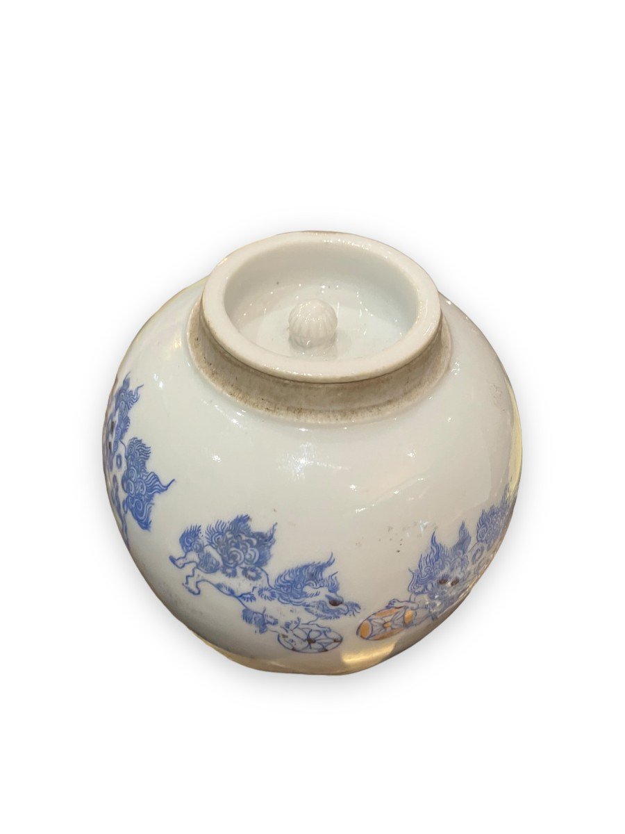 Asie Pot Couvert En Porcelaine Polychrome-photo-3