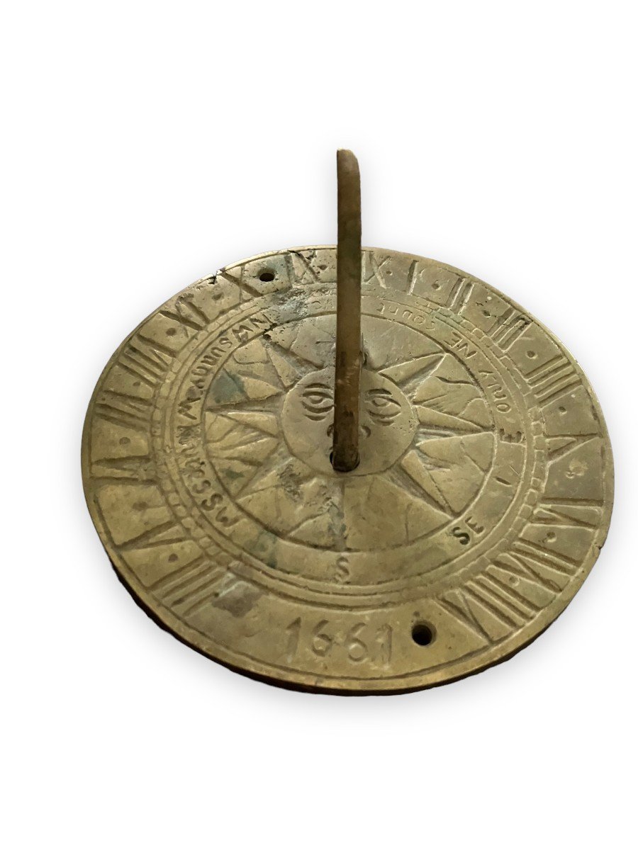 Bronze Sundial Sun Pattern